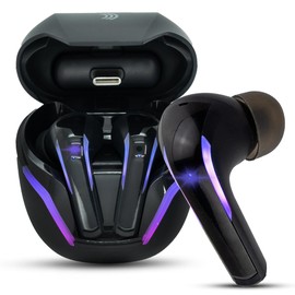 freeVoice® "Falcon 700" RGB In Ear Gaming Kopfhörer Kabellos mit 4 Mikrofonen, Geräuschunterdrückung & Hülle zum Laden/Gaming Earbuds in Schwarz/Kopfhörer Kabellos Bluetooth Gaming