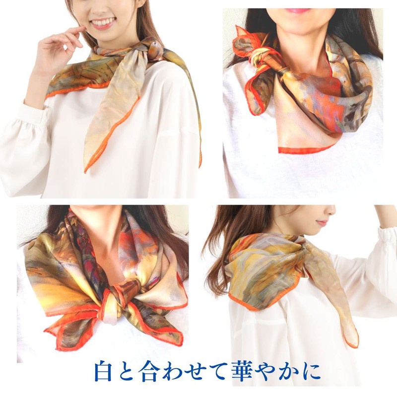 G.Barsanti & Figli Silk Scarf, Large, Women's, Square, 90% Silk,