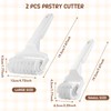 2 Pcs Lattice Pastry Cutters, Pizza Dough Pasta Cutter Wheel