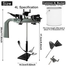 EATHEATY Paint Can Pour Spout - 4L/1 Gallon Size - Mixing Mate Paint Lid with Leak-Proof Seal - Pistol-Grip Handle Universal Paints Shaker for Stirring, Storing and Pouring