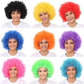 Hatstar Curly Afro Clown Wig for Carnival and Fancy Dress