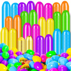 MGparty 100 Pcs Fillable Easter Eggs – Includes 4 Golden Eggs – 2.3" Bright Plastic Empty Eggs for Easter Egg Hunt, Basket Stuffers, Party Favors, Classroom Prizes, Candy Fillers, Holiday Activities