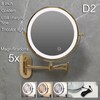 7–8 Inch Wall-Mounted LED Makeup Mirror, 1X/3X–10X, Battery & USB