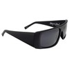 Black Flys Fly Straight Sunglass Shiny Black w/Smoke Polarized Lens