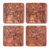 San Diego, CA Map Coaster, Set of 4, Sapele Wooden