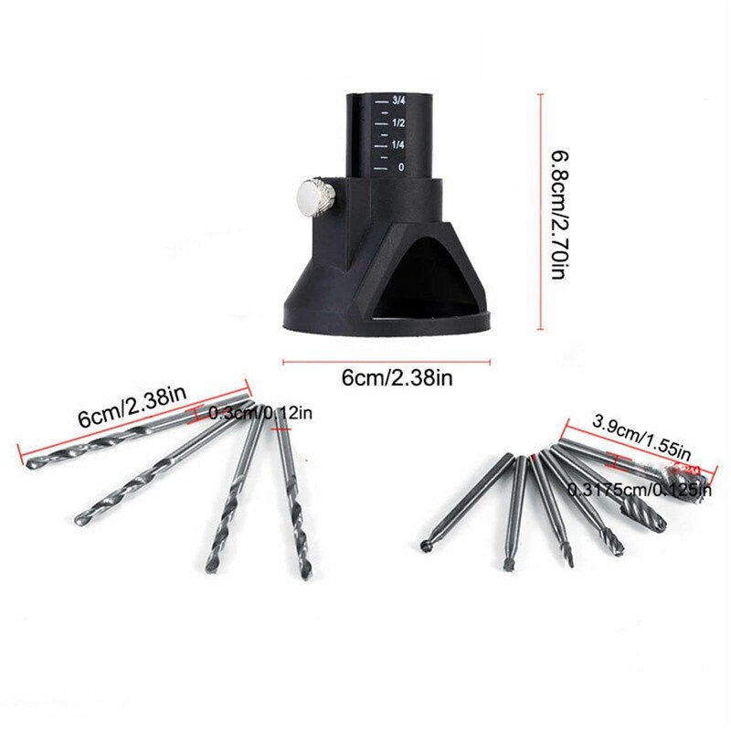 HomeSoGood Router Drill Bits Tool Drill Bit Kit Cutting Guide