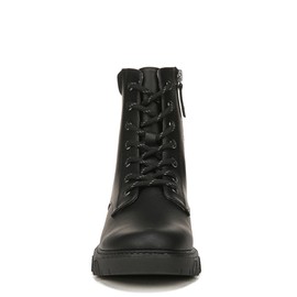 Dr. Scholl's Womens Headstart Combat Boot Black Synthetic 7 M
