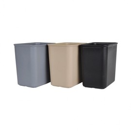 LuminaD 14-Liter Home Office Waste Bin Add Lid (Beige)