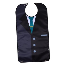 Gatuida Long Adult Bib Neck to Leg Protector for Men Durable Clothing Cover Easy Snap Buckle Design for Senior Dining