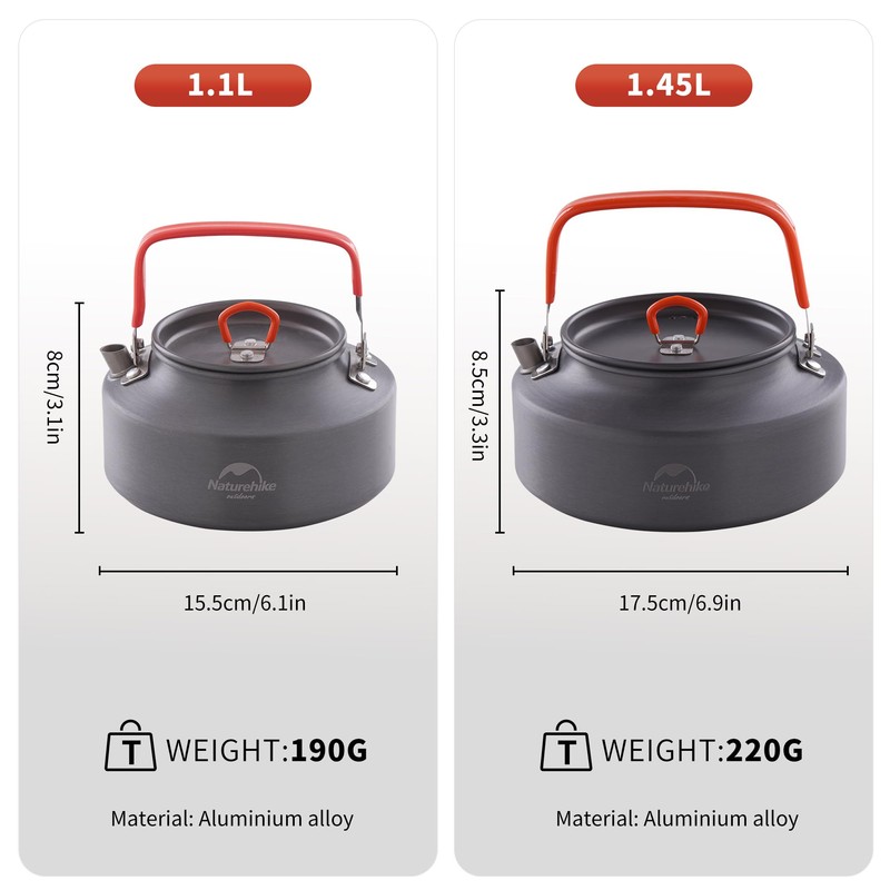 Naturehike Camping Tea Kettle Kettle Coffee Pot Portable Outdoor Kettle