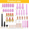 sourcing map 63pcs Tig Torch Kit for WP-9, WP-20, WP-25
