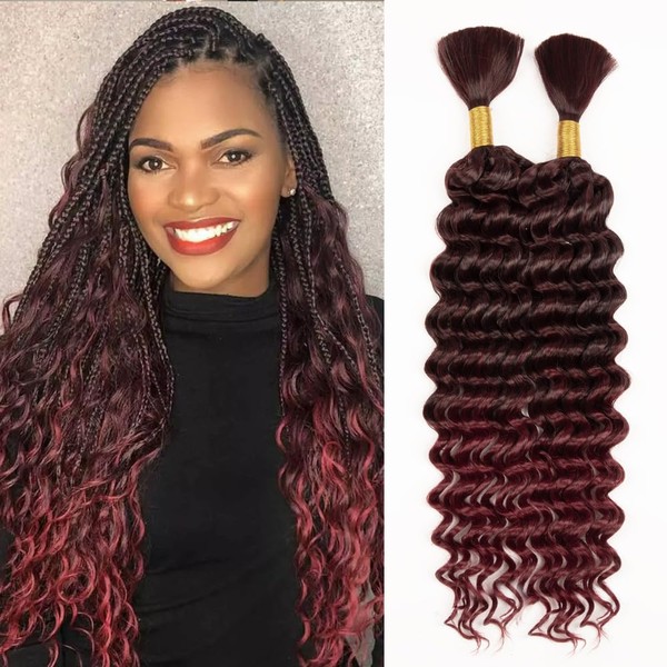 Deep Wave Bulk hair for Braiding Wet and Wavy Micro