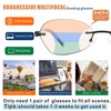 Multifocus Reading Glasses Women Stylish Progressive Multifocal Rimless No Line
