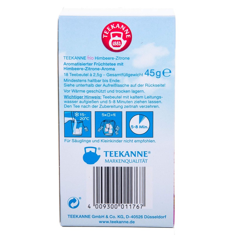 Teekanne frio Fruit tea with raspberry-lemon flavor (2 x 18