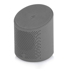 Akai A61052G DYNMX Portable Wireless Charging Speaker with Bluetooth Connectivity, 3W Audio Output, 5W Charging, Grey