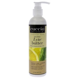 Cuccio Naturale Lyte Ultra-Sheer Body Butter - Replenishing Scented Moisturizing Cream - Deep Hydration To Repair Dry Skin - All Natural, Cruelty-Free Formula - White Limetta And Aloe Vera - 237 ML