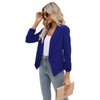 MenXX-LargePOGT Womens Professional Blazers for Work Stretch 3/4 Gathered Sleeve