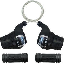 Bicycle Twist Shifter Lever 3x7 Speed Revoshift Lever 21 Speed Twist Grip Gear for MTB Mountain Bike 1 Pair