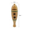 POFET Wooden Guiro, Colorful Fish-shaped Musical Percussion Instrument for Adults