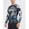 LAFROI Men's Long-Sleeved UPF 50+ Compression Shirt Rash Guard CLY08C,