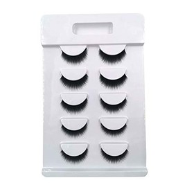 JOSALINAS Faux Eyelashes Extensions Natural Dramatic Smoky 5 Pairs False Lashes Extensions, July