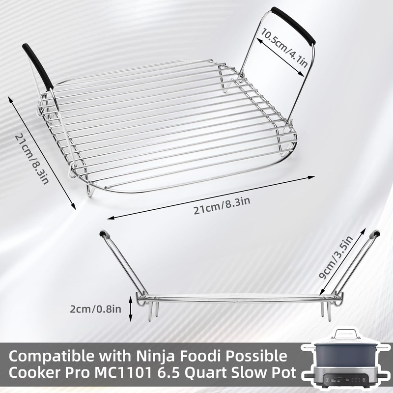 Roast and Steamer Rack Compatible with Ninja Foodi Possible Cooker