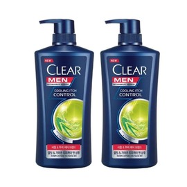 Clear Men Cooling Ichi Control Shampoo 650ml x 2 / 클리어 맨 쿨링 이치 컨트롤 샴푸 650ml 2개