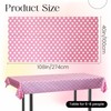 1 Piece Pink Polka Dot Rectangle Tablecloth - 54x72“ Decorative