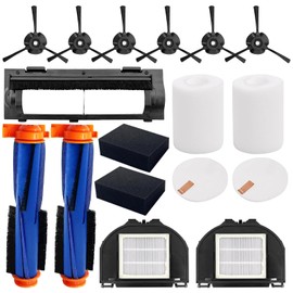 RV2310AE Replacement Parts for Shark AV2310AE/RV2320S/UR2350AE/RV2300S Matrix Robot Vacuum 2 Roller Brushes, 6 Side Brushes, 2 HEPA Filters, 2 Foam & 2 Sponge Filters, 1 Main Brush Cover-15 Pack