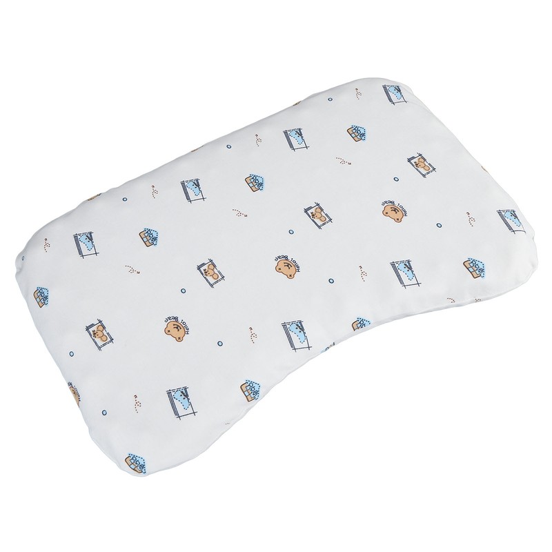 Baby Nursery Pillow Pure Cotton Cartoon Print Wave Single Layer