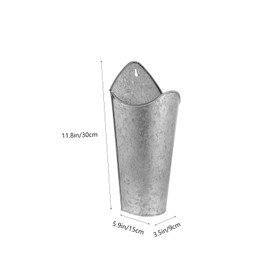 Metal Vase Farmhouse Wall Flower Bucket, Galvanized Metal Wall Vase for Flower Arrangements, Rustic Flower Holder, 24-Inch Wall Mounted Design, Ideal for Home Decor