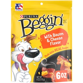 Purina Beggin' Strips With Real Meat Dog Training Treats With Bacon and Cheese Flavors - 6 Ounce (Pack of 6)