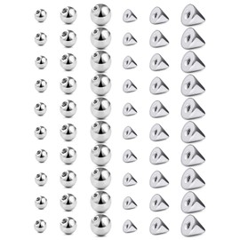 Kadogohno 14g Replacement Piercing Changing Balls Cone Parts for 14 Gauge Septum Tongue Bridge Eyebrow Lip Rings Labret Cheek Belly Button Navel Conch Helix Rook Tragus Industrial Earrings