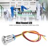 4 Sets PreWired Round LEDs Waterproof 2Color Light Common Anode