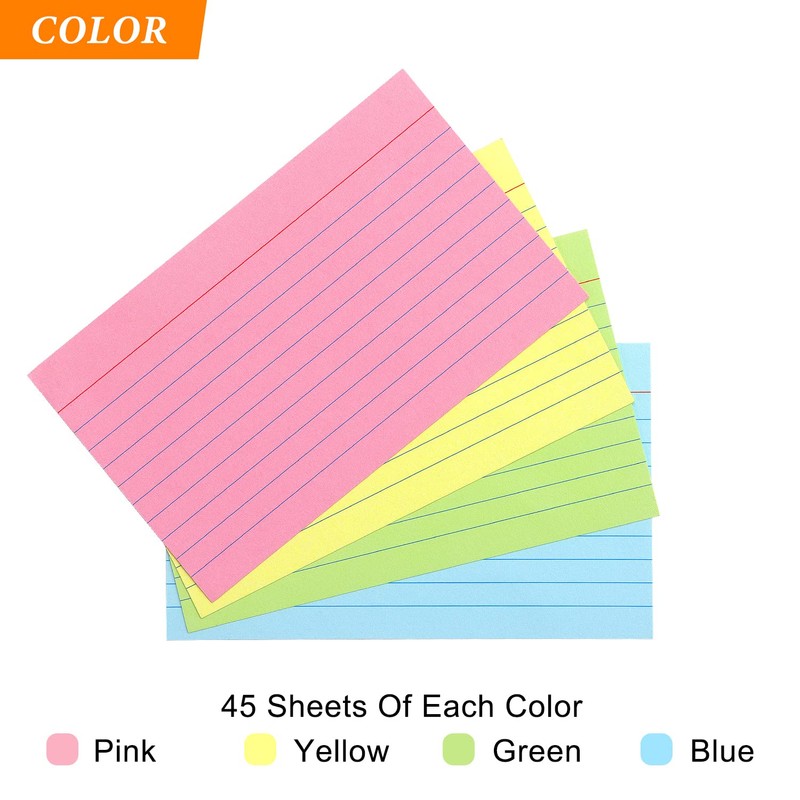 Tamaki Colored Index Cards 3 X 5 Ruled Note Cards