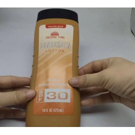 Tropical Tan Sunscreen Cruise Flask Sunblock Disguised Container For Liquor Money Valuables