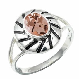 Morganit im Labor gezüchtet Edelstein Band Ring 925 Sterling Silber Ring Männer & Frauen Band Ring Alle Größen Ring Handgefertigt Schmuck TSR1223BC_1 (47 (15.0))