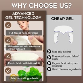 Juory Wrinkle Patches for Forehead, Smile Lines & Neck – 10 Pack Herbal Patches with Centella Asiatica, Hypoallergenic and Skin-Friendly, for Women