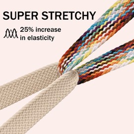 Wizvv 2 Pack Stretchy Nylon Braided Band for Kids - Compatible with Gizmo/Gabb/Cosmo JrTrack/Garmin Bounce Smart Watch - Breathable Wristband Replacement Straps for Boys and Girls