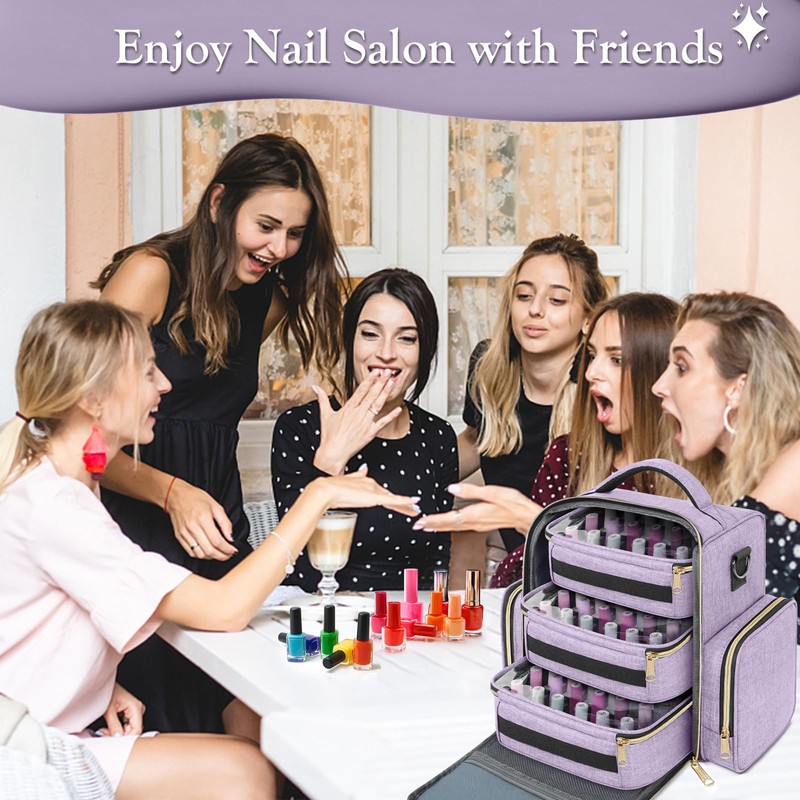 YOREPEK Large Nail Polish Organizer Holds 72 Bottles (15ml -