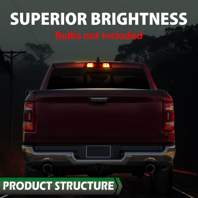 LQI Third 3rd Brake Light Clear & Red Compatible with