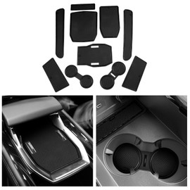 CDEFG Compatible with Renault Austral E-Tech Hybrid 2022 2023 2024, Rubber Mats Centre Console Non-Slip Mats Non-Slip Cup Holder Rubber Mat Armrest Austral E Tech 2024 Accessories (Black)