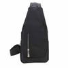 Small Chest Bag Black Color Oxford Fabric Sling Backpack with