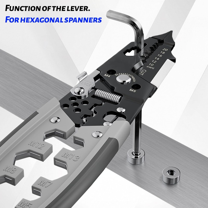 28 in one multifunctional wire stripper, with screwdriver function, rigid
