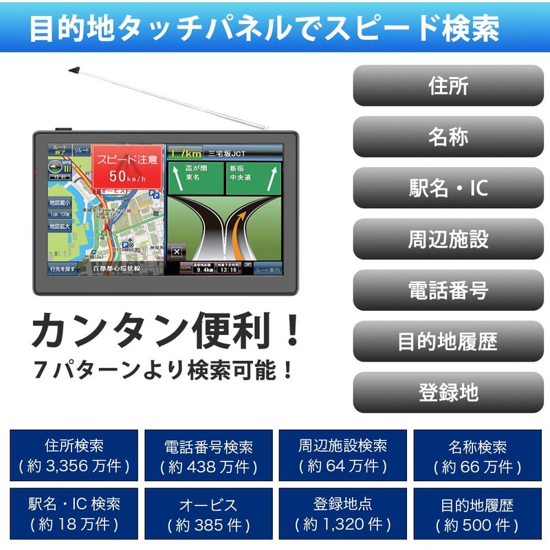 【2025 Latest Map】7-Inch Portable Car Navigation, Quasi-Zenith Satellite QZSS+GPS High-Precision