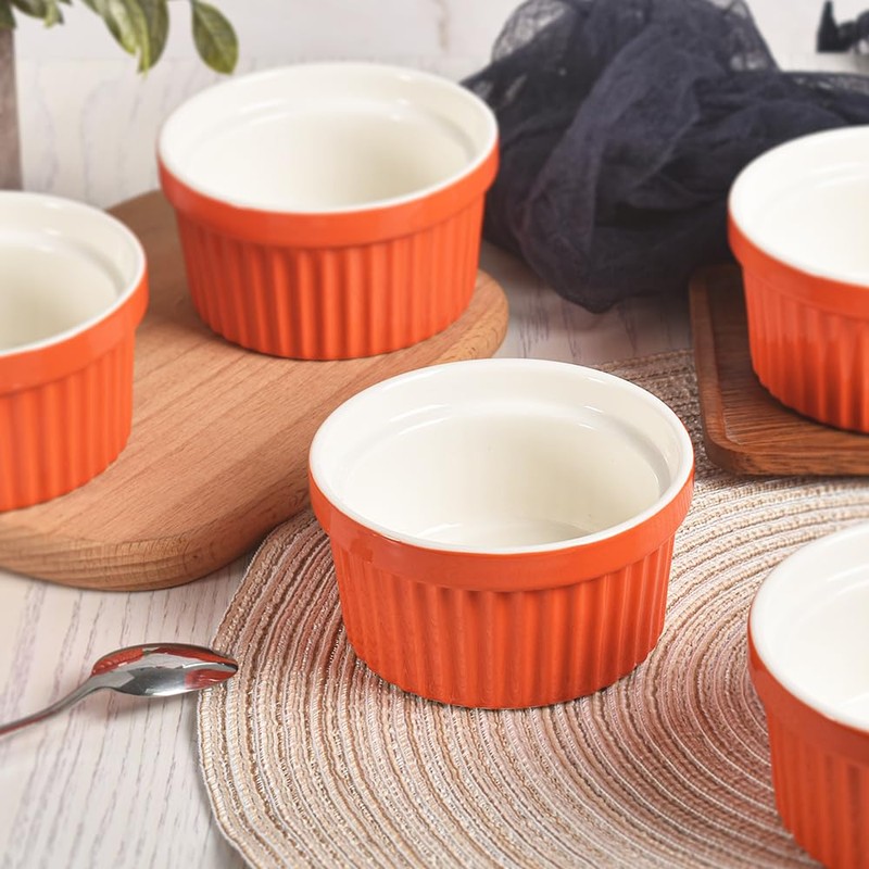 homEdge Porcelain Ramekins Set, 240 ml / 8 Fl Ounces