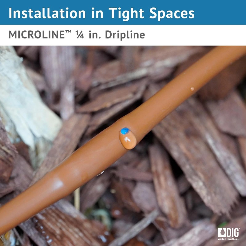 Dig ML-506B ¼” 500’ MICROLINE™ Dripline, 6” Dual Outlet Emitter