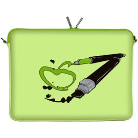DIGITTRADE LS164-13 Apple Pen Designer MacBook Sleeve 13.3" Laptop Notebook Netbook Tablet Cover neoprene soft carry case up to 13.3 inch Anti Shock System