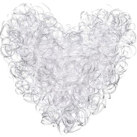 JSBelle Lazos de goma elásticos del pelo lazos, Paquete de 2000 bandas elásticas suaves para el cabello, para niñas bebés (Transparente)
