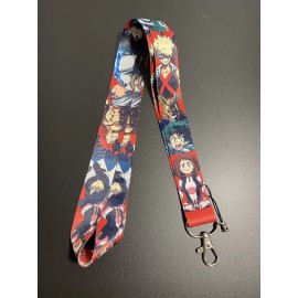 My Hero Academia Boku no Hero Academia Anime Keychain Lanyard (Red-Black)